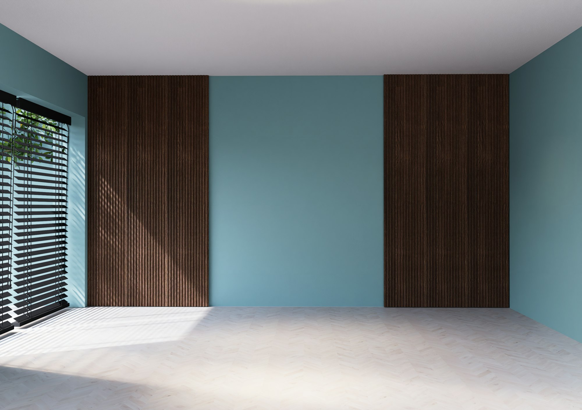 Empty home interior wall mock-up with wall color